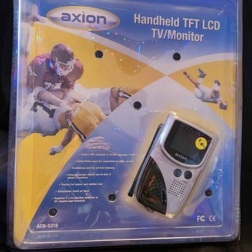 Vintage Axion ACN-5318 handheld TFT LCD TV/monitor, still sealed